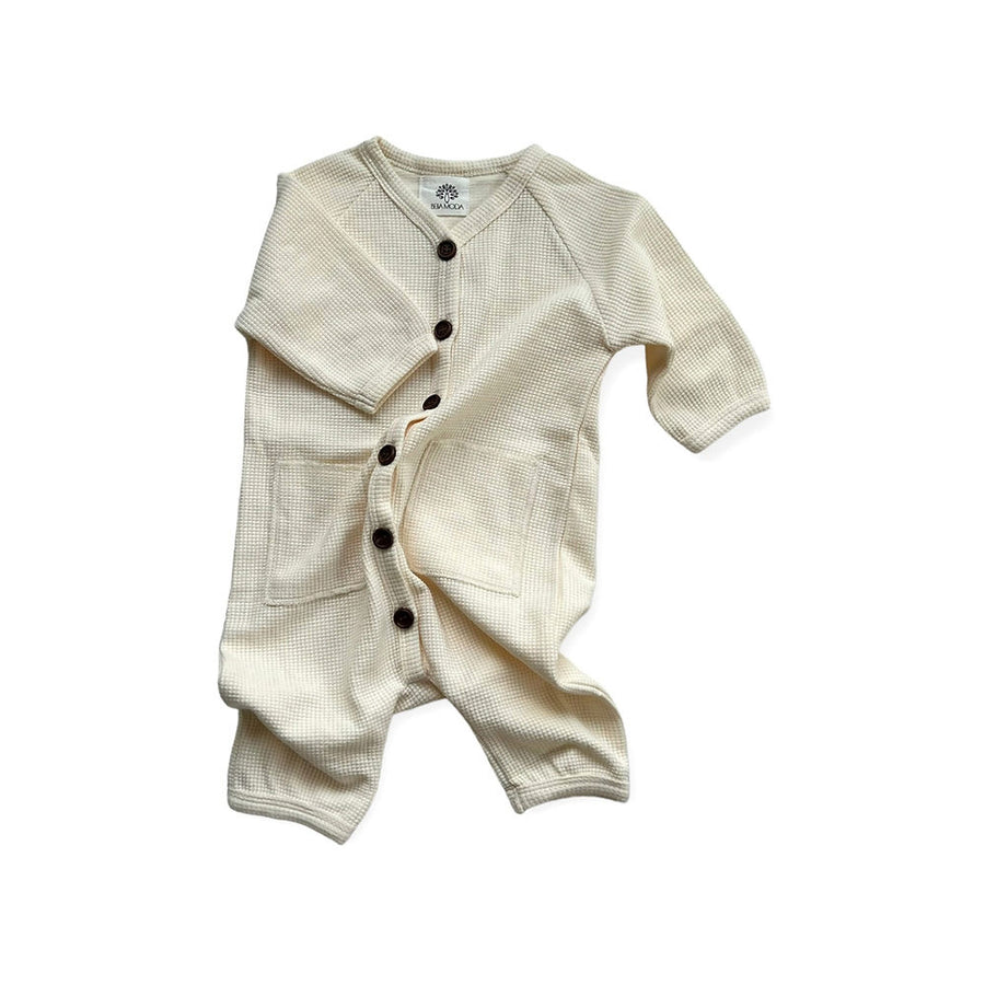 Bella Waffle Overall - Beige