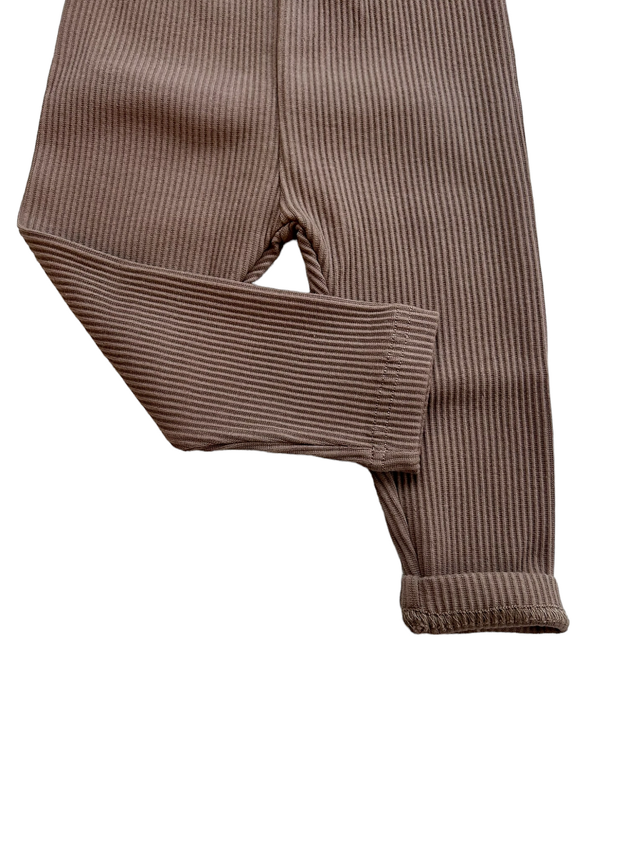 Bella rib-knit leggings - Brown