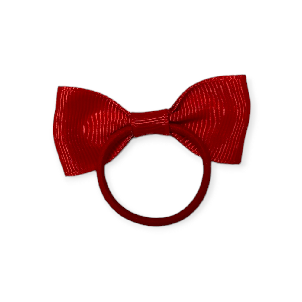 Bella 2-PK hair tie with bow - Red