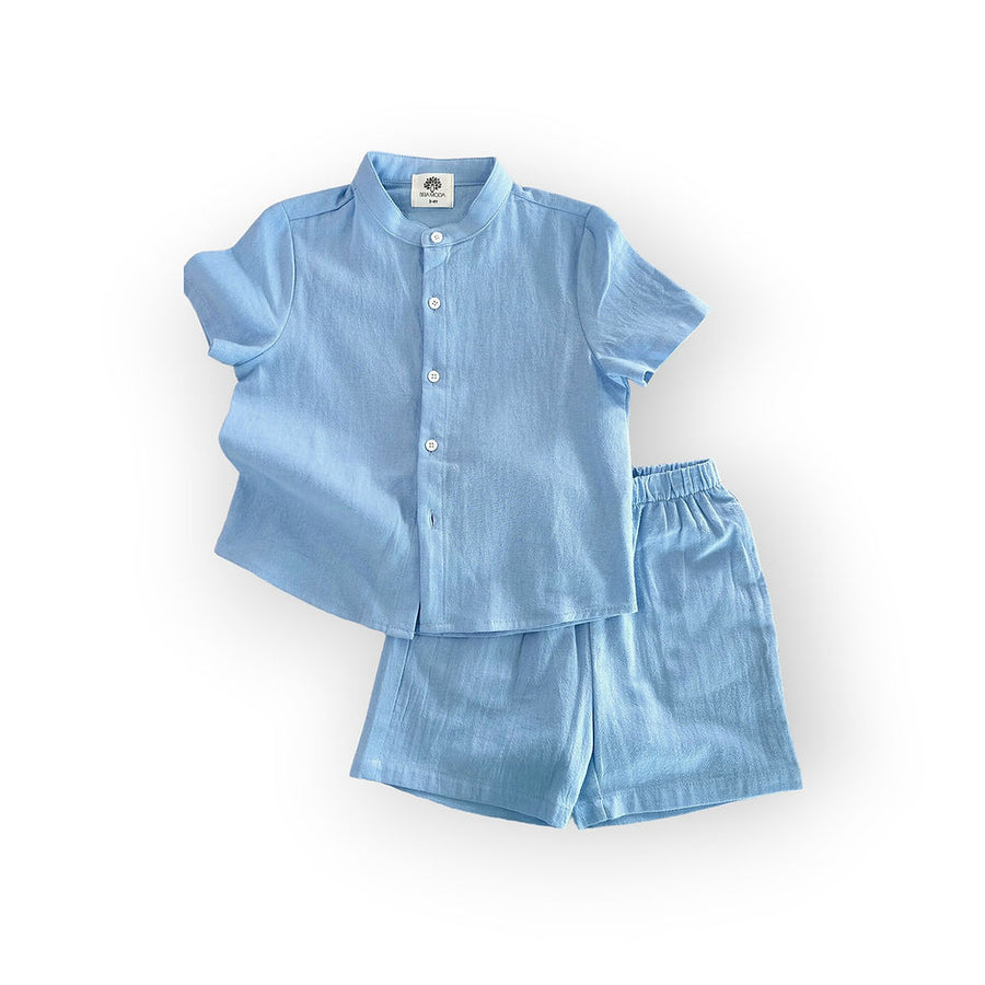 Bella shirt &amp; shorts set - Sky blue