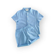 Bella shirt &amp; shorts set - Sky blue