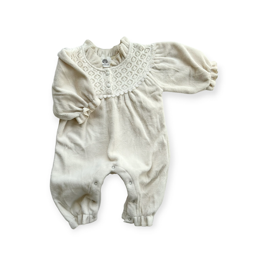 Bella Fleece suit - Natural white