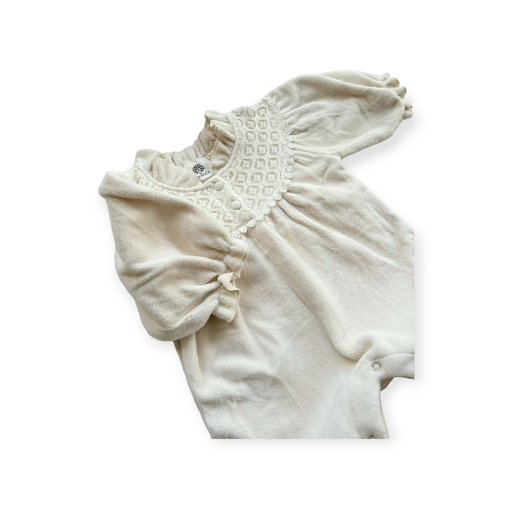 Bella Fleece suit - Natural white