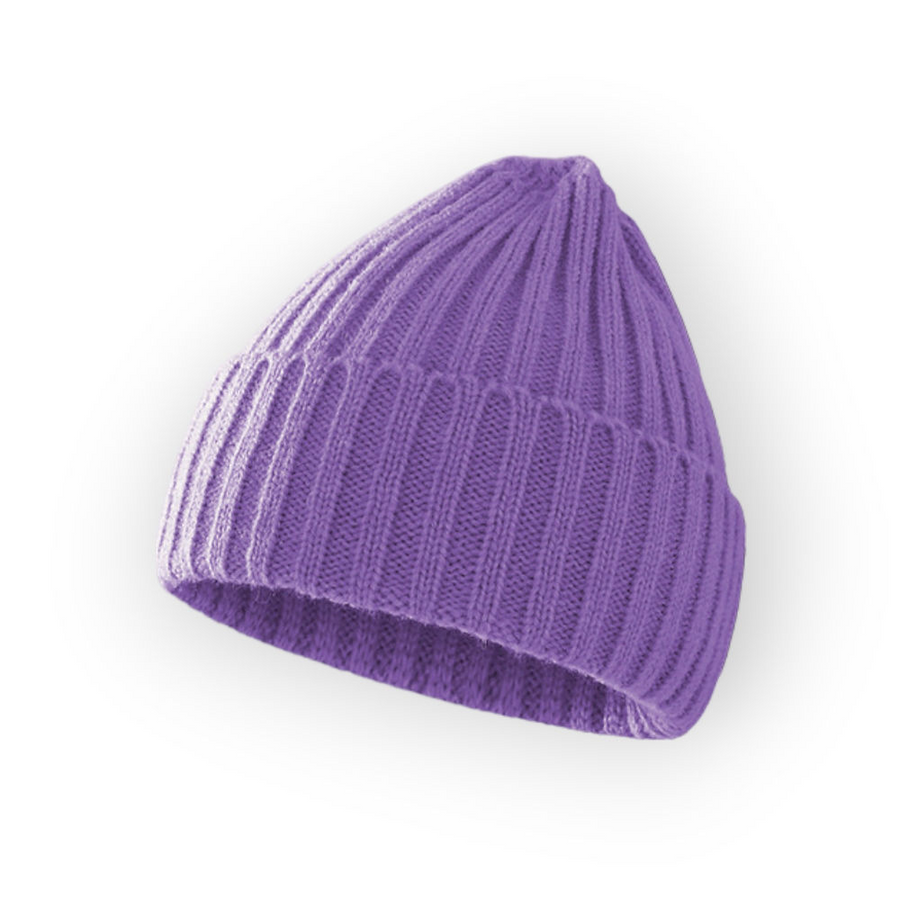 Bella Ribbed Hat - Purple