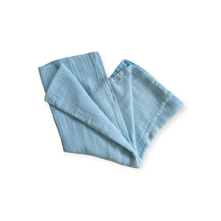 Bella muslin blanket - Light blue