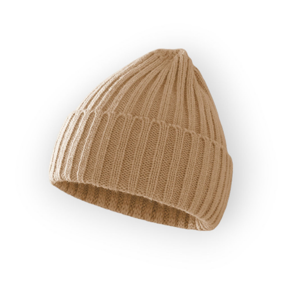 Bella Ribbed Beanie - Khaki