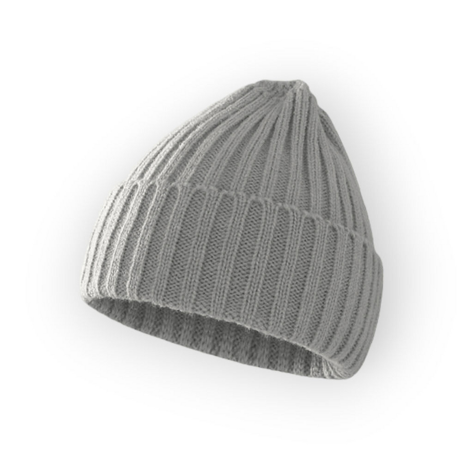 Bella Ribbed Beanie - Grey