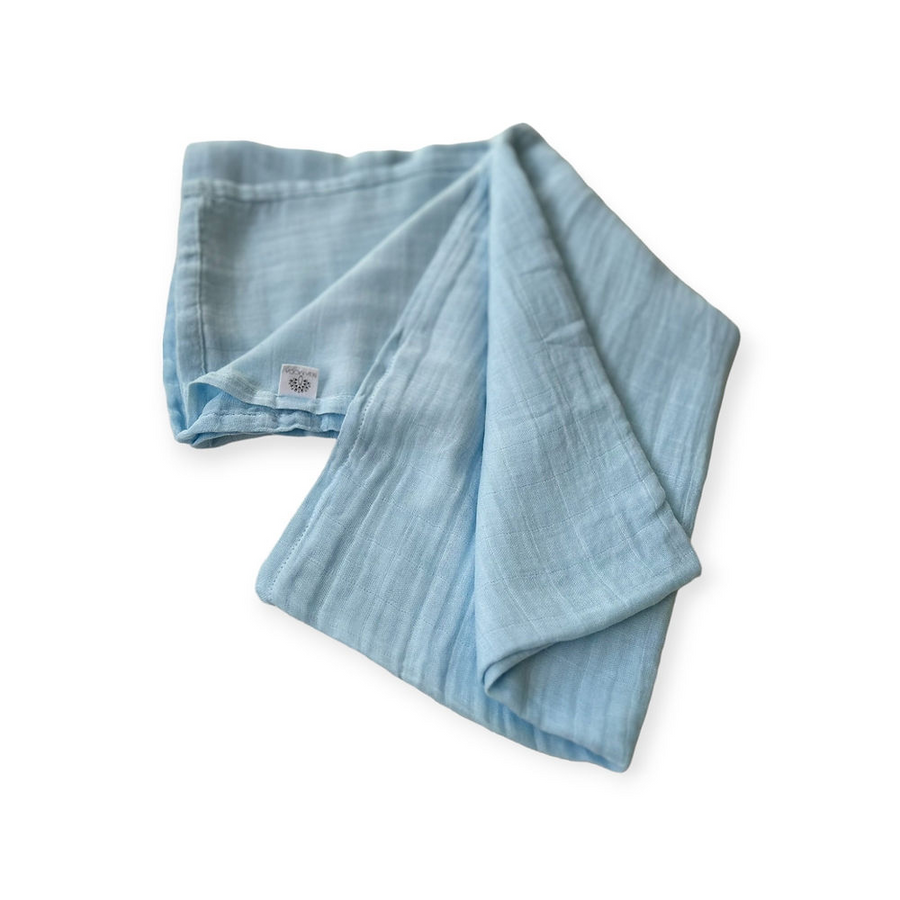 Bella muslin blanket - Light blue