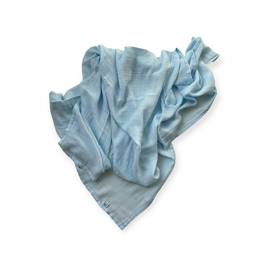 Bella muslin blanket - Light blue