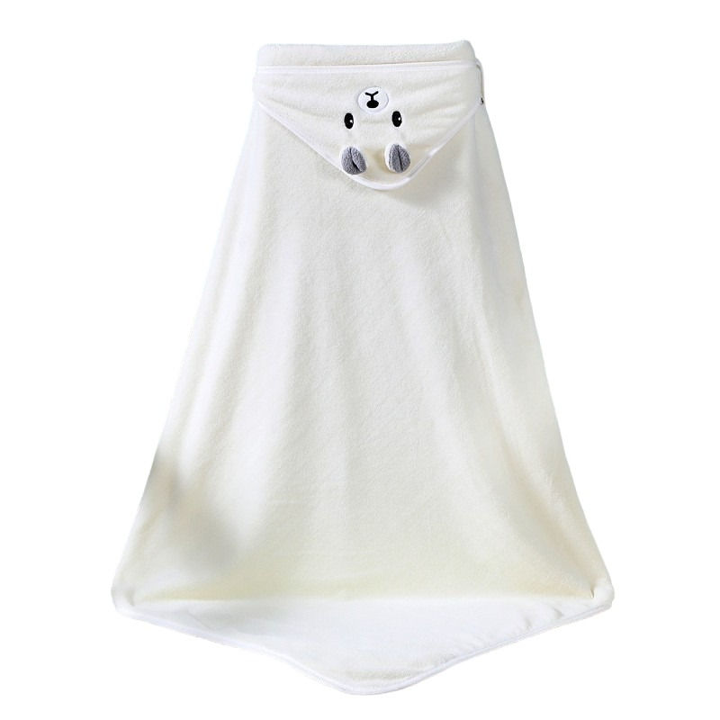 Bella towel with "bear hood" - Natural white