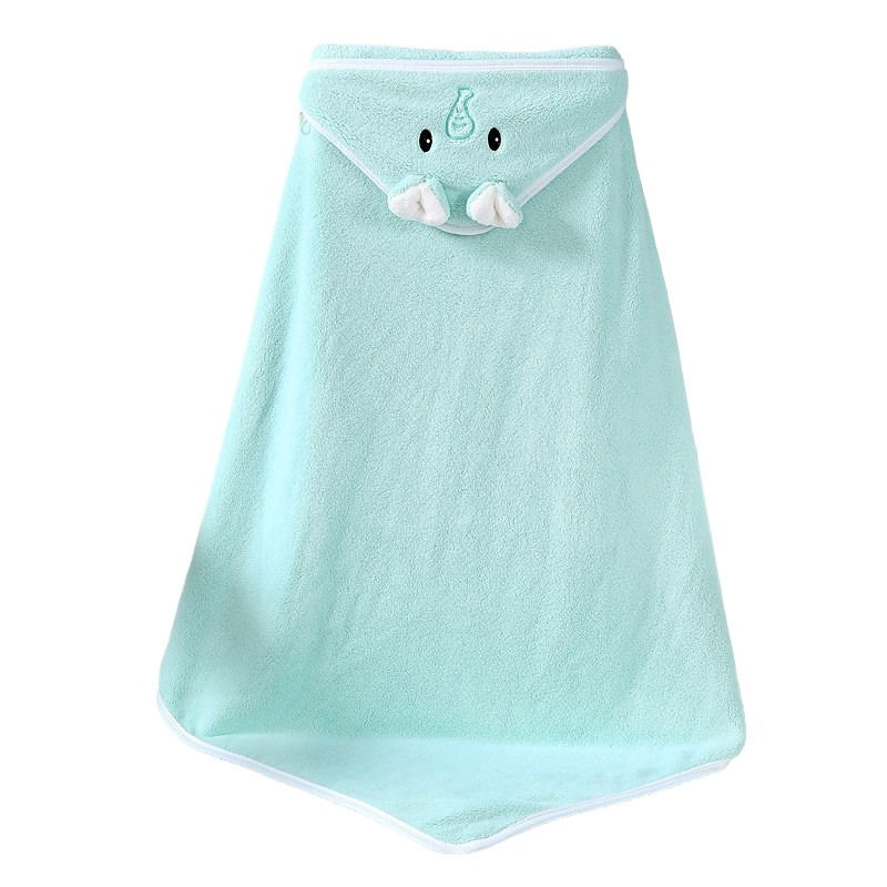 Bella towel with "elephant hood" - Light green