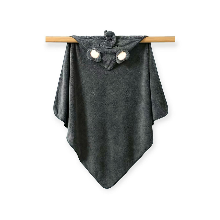 Bella towel with "elephant hood" - Grey