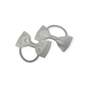 Bella 2-PK hair tie with bow - White