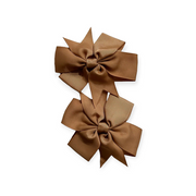 Bella 2-PK Hair bow - Brown