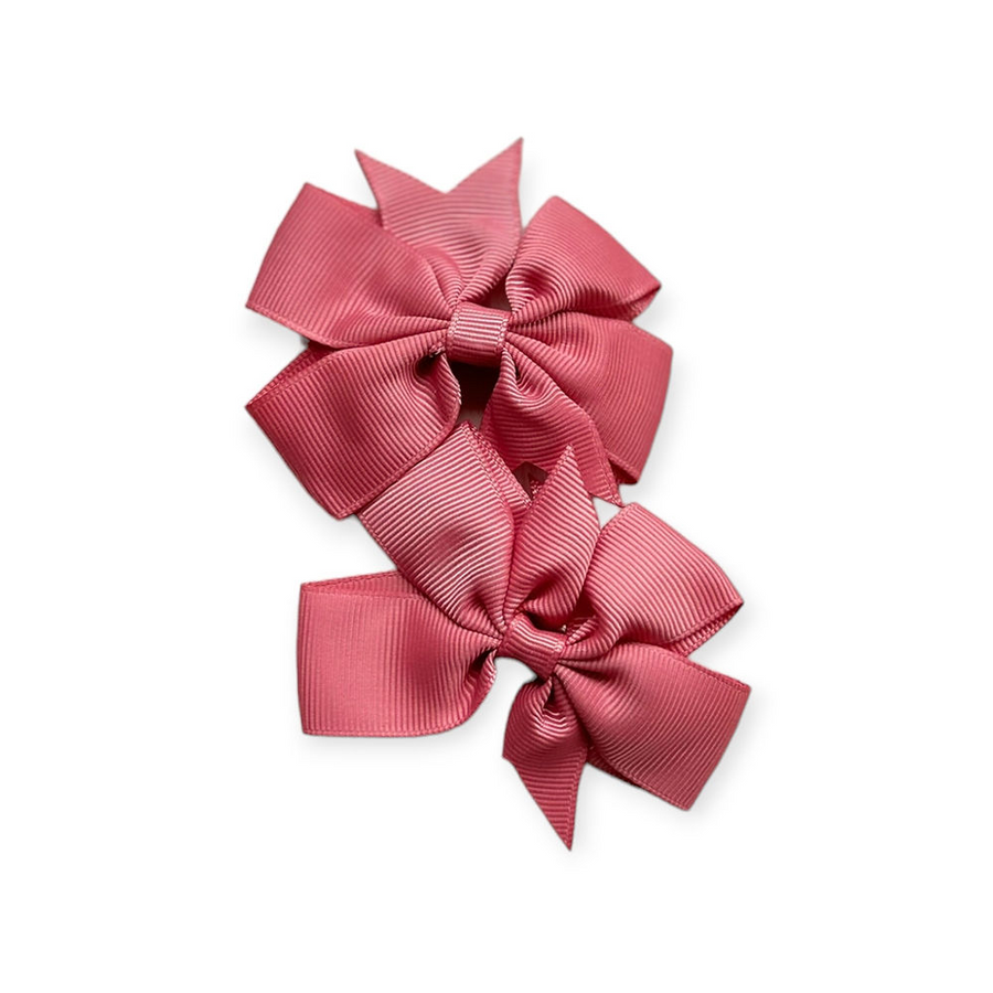 Bella 2-PK hair bow - Dusty pink