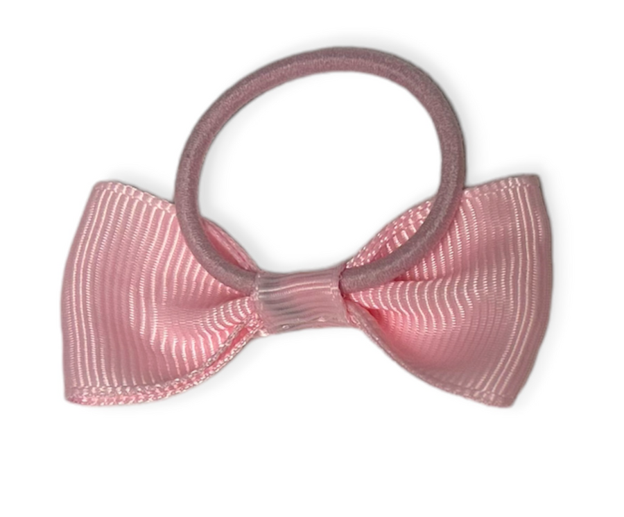 Bella 2-PK hair tie with bow - Light pink