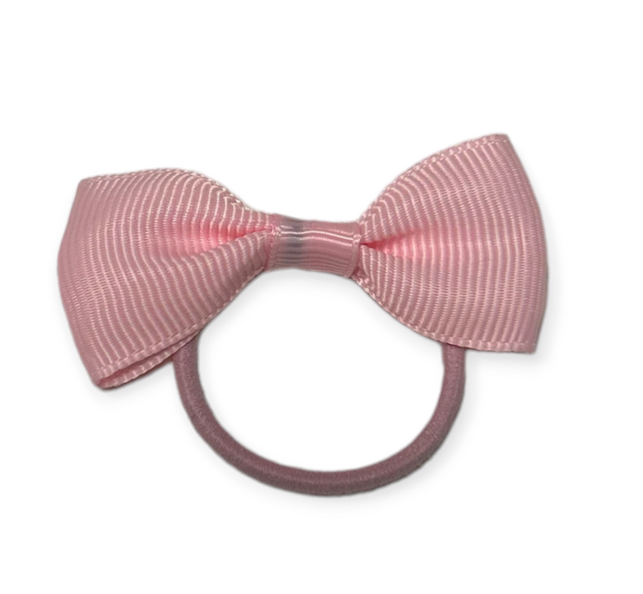 Bella 2-PK hair tie with bow - Light pink